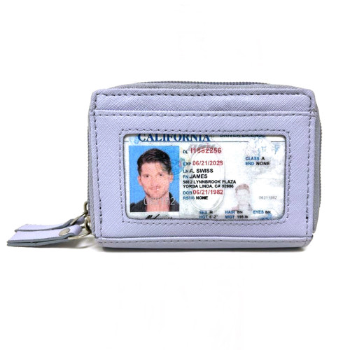 Heiress Ladies Cadex Leather ID Card Holder Wallet with Snap
