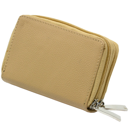 Cute Brown Leather Womens Zipper Wallet Classic Small Card Coin Wallet