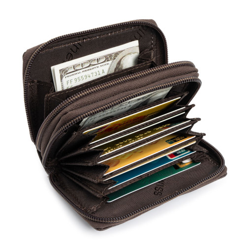 Alpine Swiss Womens Accordion Organizer Wallet Leather Credit Card