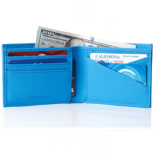 Alpine Swiss Double Diamond RFID Thin Card Case Leather Front Pocket Wallet - Cordoba Black