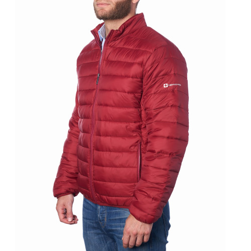Alpine Swiss Niko Packable Light Men’s Down Jacket Puffer Bubble Coat Warm Parka, Size: XXL, Red