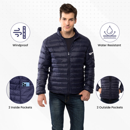 Alpine Swiss Niko Mens Down Alternative Jacket Puffer Coat Packable Warm  Insulation & Lightweight - Alpine Swiss
