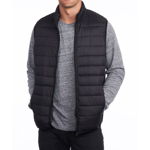 Pocket Detail Puffer Vest Grey