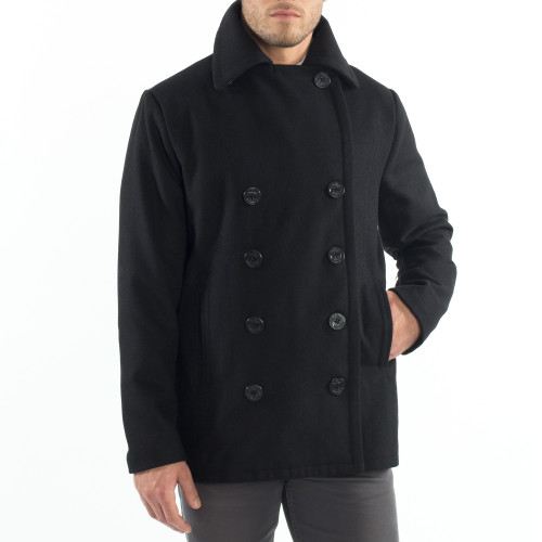 alpine swiss jake mens pea coat wool blend double breasted dress jacket peacoat