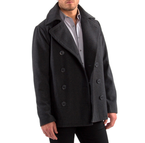 alpine swiss jake mens pea coat wool blend double breasted dress jacket peacoat