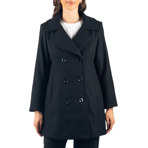 Alpine Swiss Norah Womens Wool Peacoat Runs Large Classic Double Breasted Coat Size