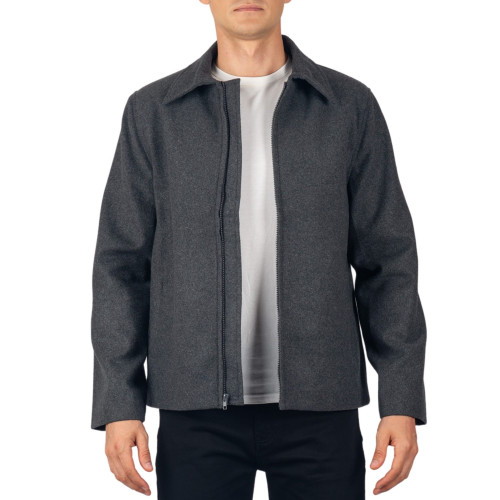 mens wool zip jacket