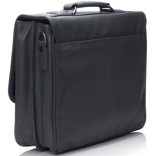 Alpine Swiss Business Portfolio Genuine Leather Briefcase Flap