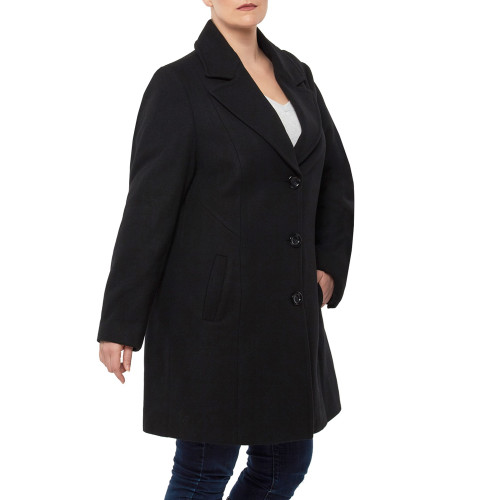 women's plus size wool pea coat