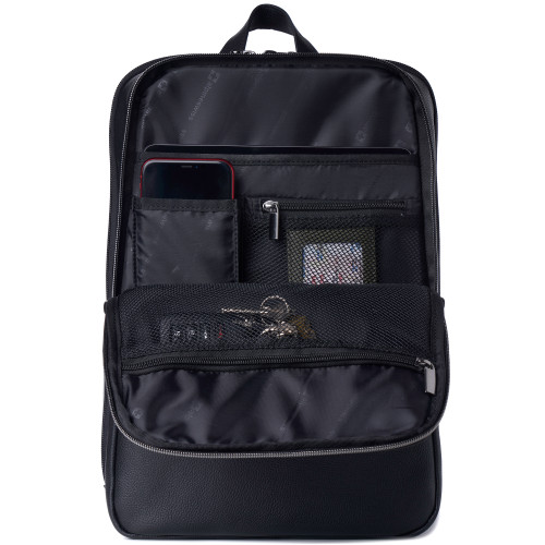 Alpine Swiss Leather Laptop Backpack 15 Notebook Computer Travel Back Pack  Bag - Alpine Swiss