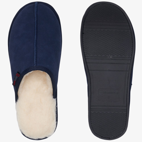 leather memory foam slippers