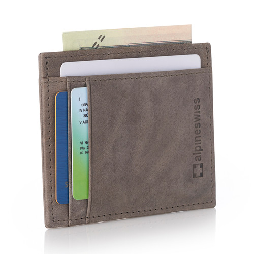 Minimalist Real Leather Wallet with ID Card Holder