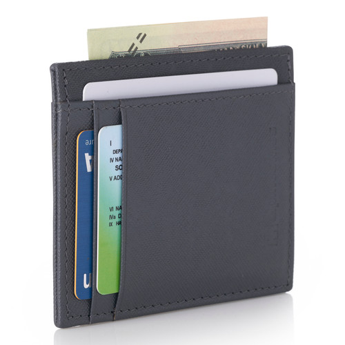 Genuine Leather RFID Double Card Holder Wallet Wholesale