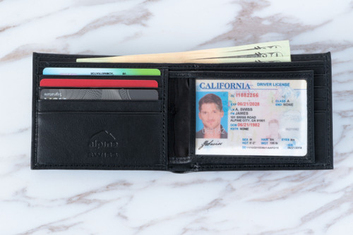 ADMETUS Mens RFID Blocking Wallets Zipper Leather Wallet for Men Bifold RFID Card Holder