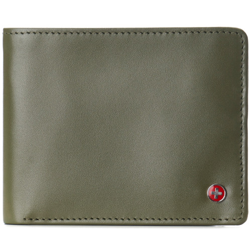 Alpine Swiss Mens Leather Bifold Wallet RFID Safe Removable Flip Up ID  Window - Alpine Swiss