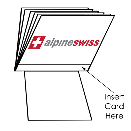 Alpine Swiss Plastic Wallet Inserts Made in USA 12 Pages Picture Card Set of 2