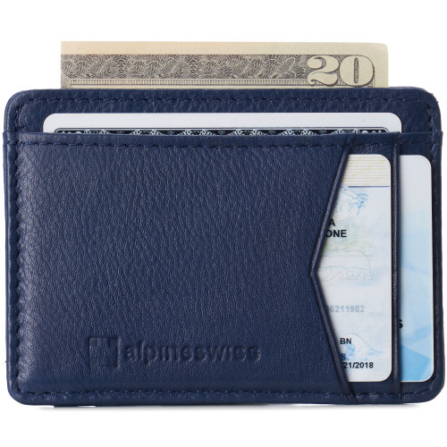 Alpine Swiss RFID Minimalist Oliver Front Pocket Wallet For Men