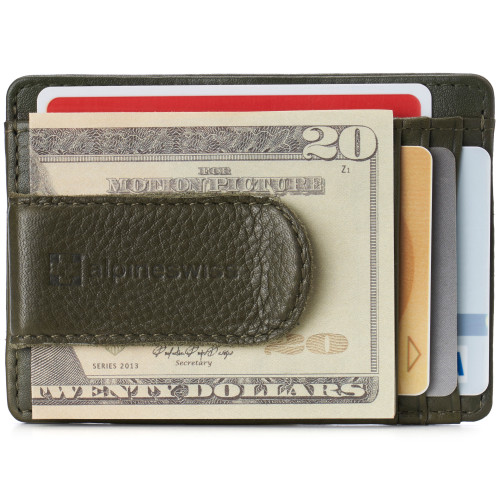 Money Clip Wallet clementine embossed calf