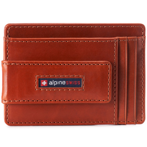 Alpine Swiss RFID Dermot Money Clip Front Pocket Wallet For Men Leather  Comes in a Gift Box Olive