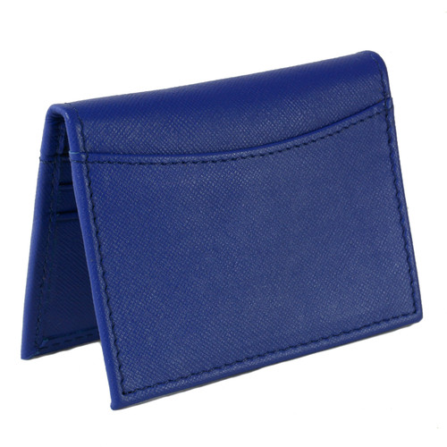 Initial Business Card Wallet  Saffiano Leather Card Holder