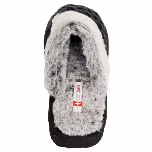 Alpine Swiss Fiona Womens Fuzzy Fluffy Faux Fur Slippers Memory