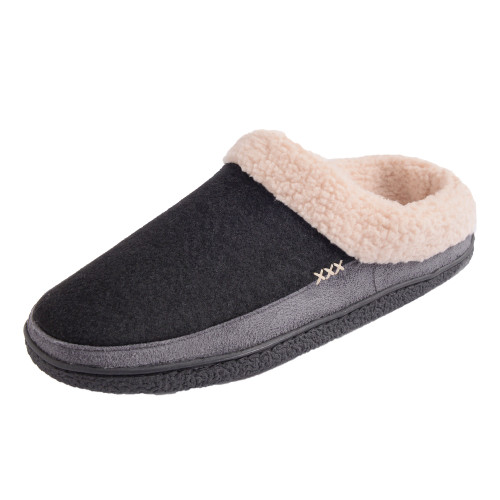 Alpine Swiss Mens Memory Foam Clog Slippers Fleece Fuzzy Slip On House Shoes Size