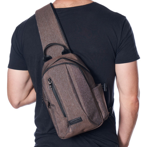 Canvas Sling Bag - Small Crossbody Backpack Shoulder Casual