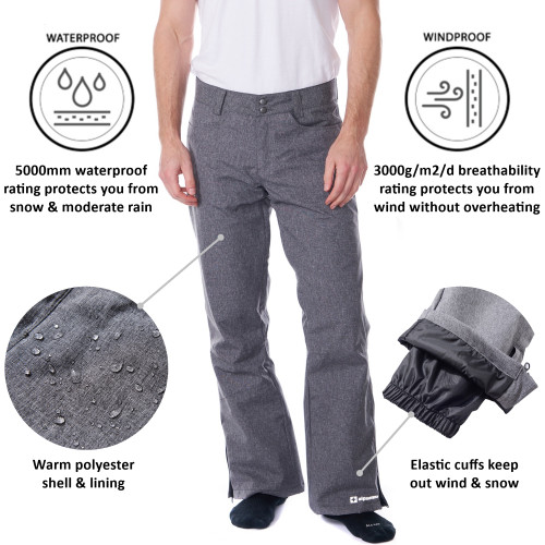  Alpine Swiss Mens Waterproof Snow Pants with