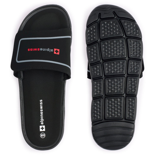 Alpine Swiss Gabe Men's Cloud Slide Sandals Ultra-Comfortable