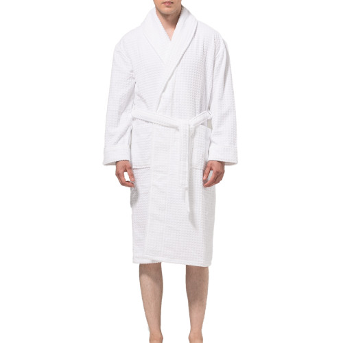 Alpine Swiss Mens Luxury Waffle Knit Cotton Bathrobe Shawl Collar Hotel Spa Robe Size