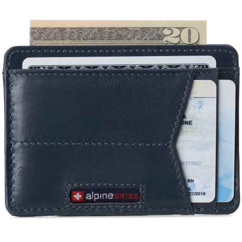Alpine Swiss Dermot Mens RFID Safe Money Clip Front Pocket Wallet