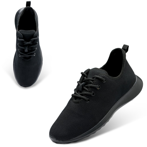 Alpine Swiss Mens Fashion Sneakers Lightweight Knit Tennis Shoes Black 10 M  US