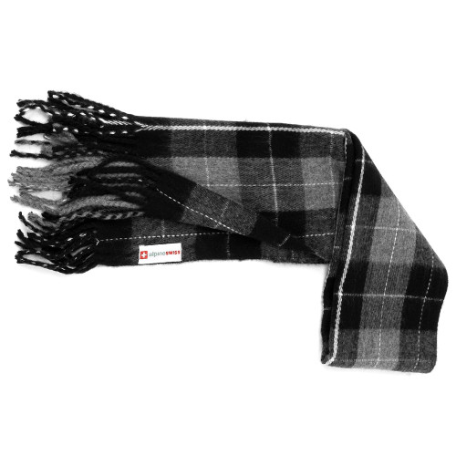 Alpine Swiss Mens Plaid Scarf Softer Than Cashmere Scarves Winter Shawl