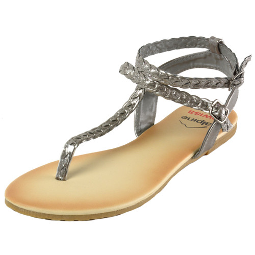 Women Beads T-strap Flip Flops Slingback Thong Sandals Ankle Strap Flat  Shoes