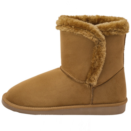Alpine Swiss Mindy Women’s Winter Boots | Short Faux Shearling Boot | Warm Comfortable Micro Suede | Anti-Slip Sole | Stylish Fall & Winter Footwear Size