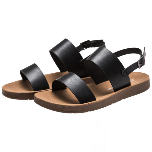 Amazon.com: Elegant Summer Roman Flat Sandals for Womens Hollow Woven Buckle  Strap Flat Sandals Ladies Flip Flops Black : Sports & Outdoors