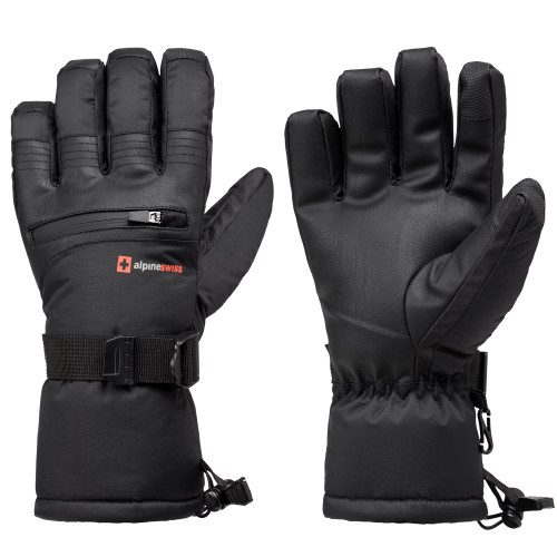 Alpine Swiss Mens Waterproof Snow Ski Gloves Gauntlet Mittens with ...