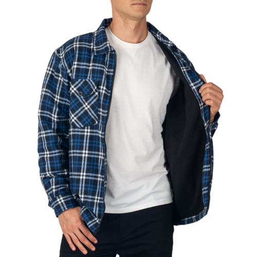Alpine Swiss Mens Felix Fleece Lined Flannel Jacket Heavyweight