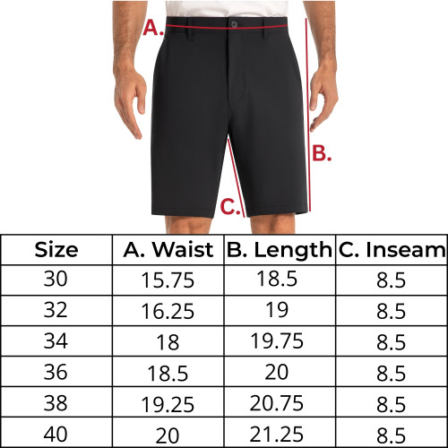 Alpine Swiss Walter Mens Golf Shorts 8.5” Inseam Hybrid Dress