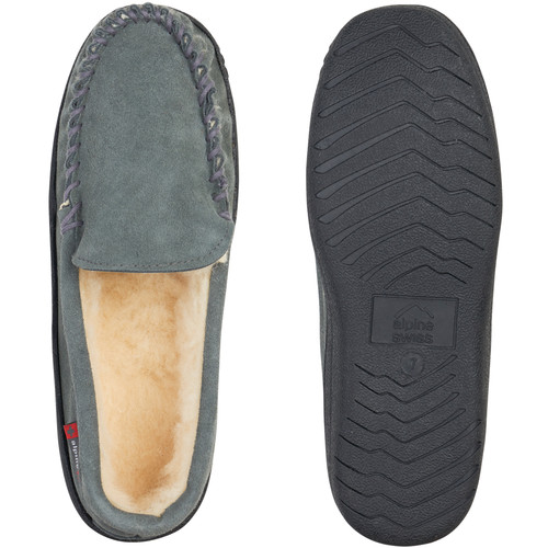 alpine swiss womens suede moccasin slippers