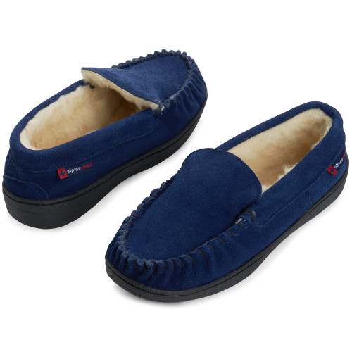 alpine swiss womens suede moccasin slippers