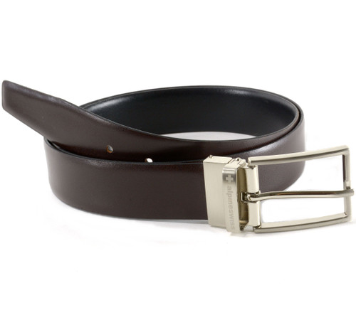 Alpine Swiss Mens Belt Reversible Black Brown Leather Dress Belt