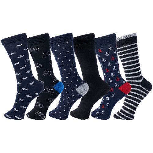 Men's Colorful Dress Socks - Fun Patterned Funky Crew Socks For Men - 12  Pack (Style 1) : Amazon.in: Clothing & Accessories