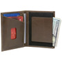 Alpine Swiss RFID Blocking Slim Front Pocket Wallet Leather Business Card Case Size One Size Brownstone
