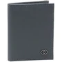 Alpine Swiss Men RFID Leather Wallet Slim Front Pocket Wallet Business Card Case Size One Size Crosshatch Gray
