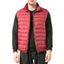 Alpine Swiss Clark Mens Puffer Vest Down Alternative Water Resistant Packable Outerwear Zip Up Pockets Warm Versatile Layer Size 2XL Red