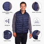 Alpine Swiss Clark Mens Lightweight Down Alternative Vest Jacket STYLISH – The Clark puffer vest is stylish and versatile. Wear it over T-shirts, long sleeve shirts, button downs, or sweaters for endless combinations of fashionable ensembles.