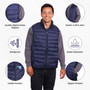 Alpine Swiss Clark Mens Puffer Vest Down Alternative Water Resistant Packable Outerwear Zip Up Pockets Warm Versatile Layer MODERN STYLE & VERSATILE LAYERING: The Alpine Swiss Clark Puffer Vest offers a sleek and contemporary look that effortlessly enhanc