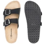 Alpine Swiss Womens Double Strap Contour Sandals Slip on Buckle Slides Vegan Leather Footbed Sandal Ergonomic Cork-Inspired Sole Summer Footwear sandals women for footwear slides black comfortable summer beach woman shoes sandles dressy cute leather brown