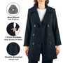 Alpine Swiss Norah Womens Wool Peacoat Runs Large Classic Double Breasted Coat UPC